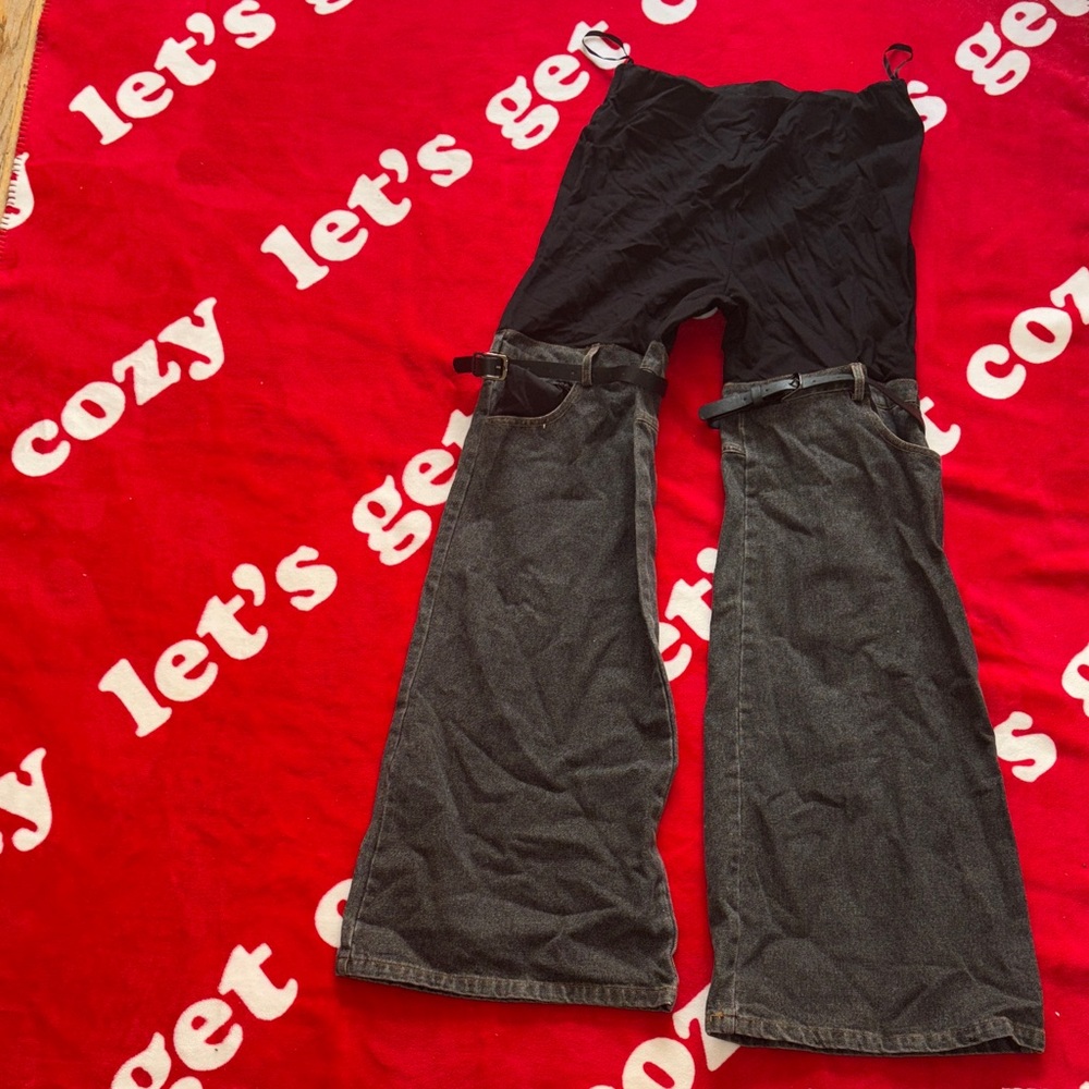 Black and Gray Overalls - Picture 1 of 6